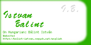 istvan balint business card