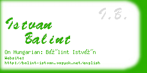 istvan balint business card